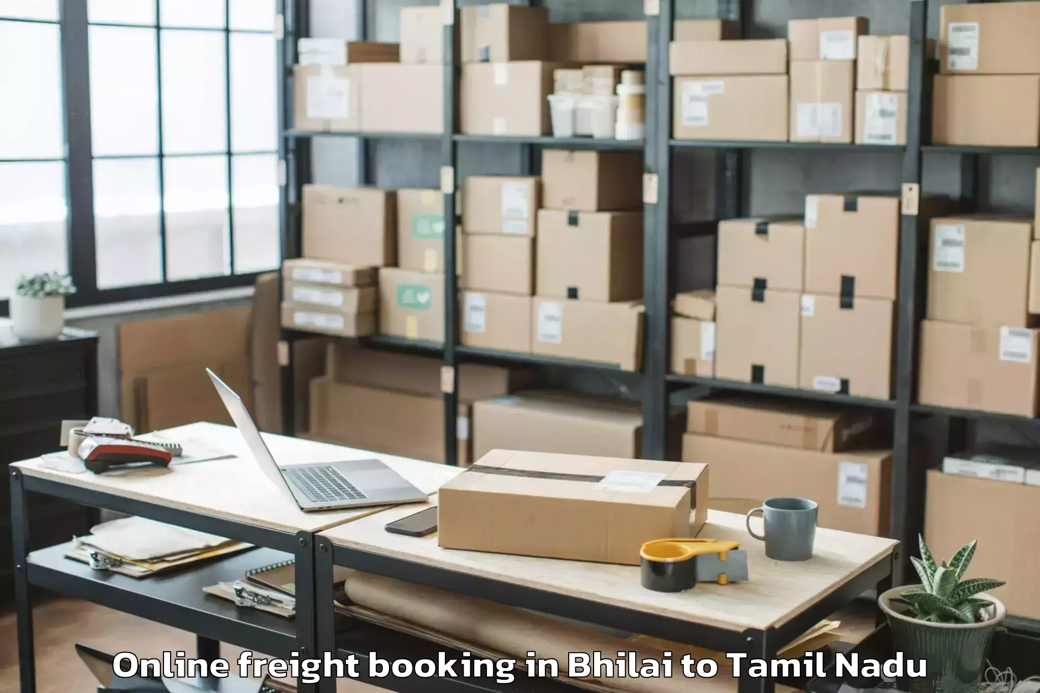 Hassle-Free Bhilai to Naravarikuppam Online Freight Booking